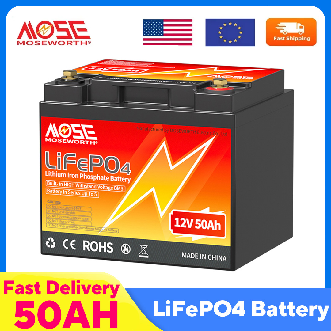 MOSEWORTH 12V 50Ah LiFePO4 Bat - Agm Deep Cycle Battery review and price
