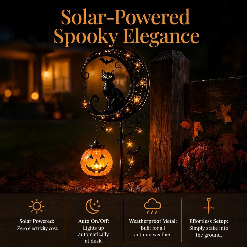 Solar Halloween Black Cat & Pu - Renewable Energy Solar review and price